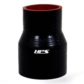 HPS HTSR-350-400-L6-BLK Silicone High Temperature 4-ply Reinforced Reducer Coupler Hose, 30 PSI Maximum Pressure, 6" Length, 3-1/2" > 4" ID, Black