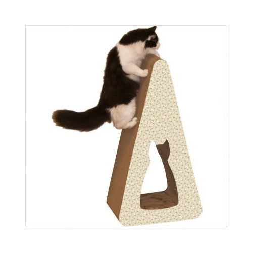 Imperial Cat Giant Pyramid Scratch and Shape, Wood Grain