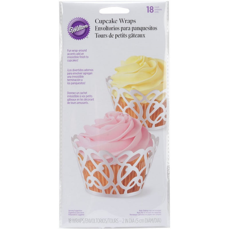 Wilton 415-0182 Wilton Pearl Swirl Cupcake Wraps, 18-Pack