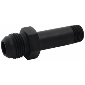 Allstar ALL90048 Black Anodized Aluminum 3" Length 10AN Male to 3/8 NPT Male Oil Inlet Fitting