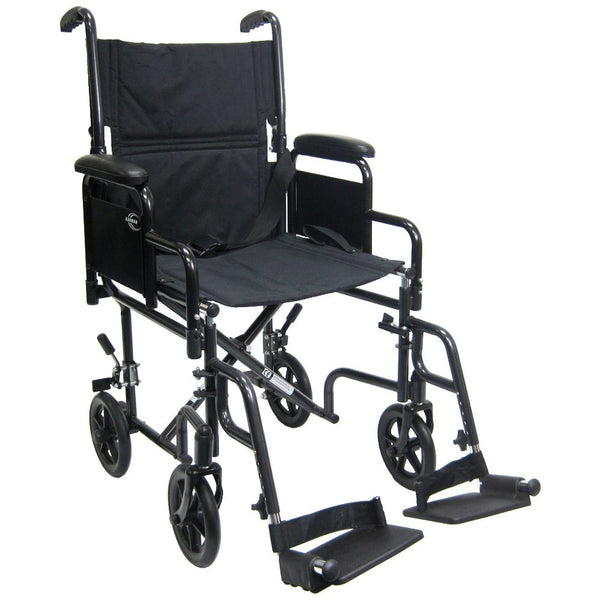 Karman Lightweight Transport Wheelchair with Removable Armrest