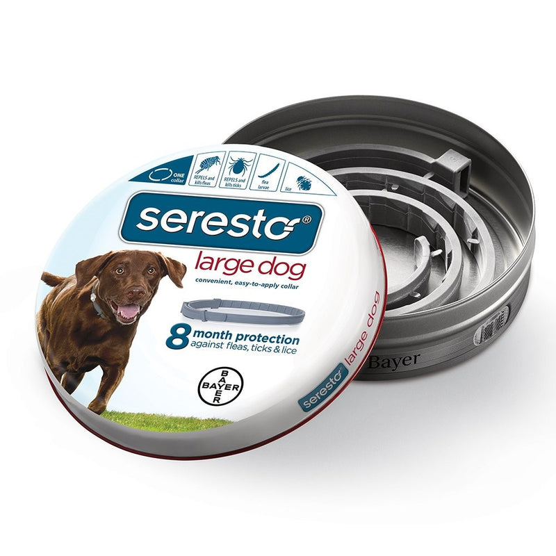 Bayer Seresto Flea and Tick Collar for Large Dog- from 7 weeks onwards or over 18 lb, 8 Month Protection