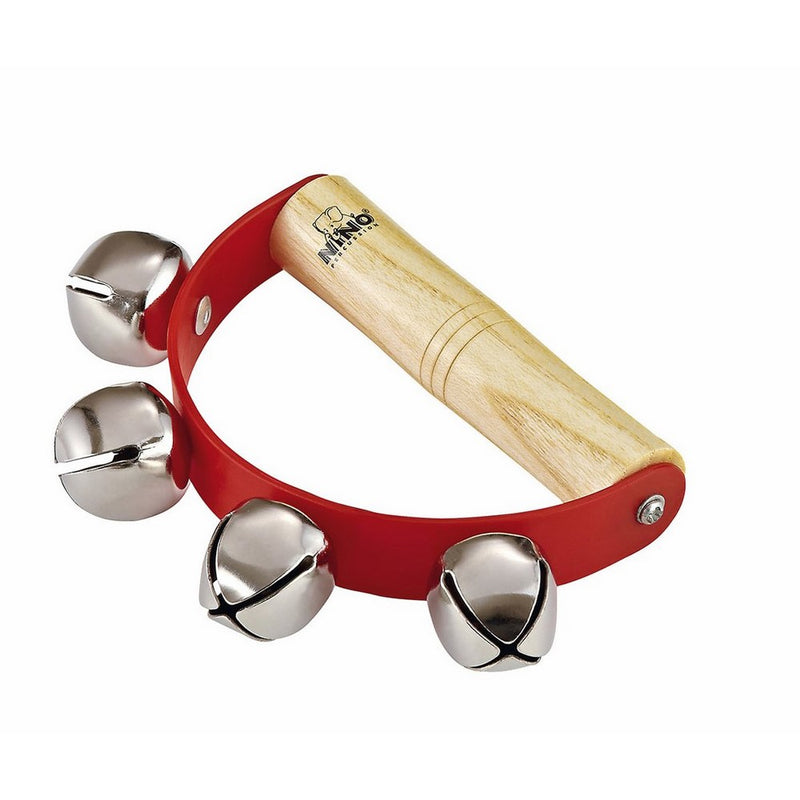 Nino Percussion NINO962 Handheld Sleigh Bells with Wooden Grip, Red (VIDEO)