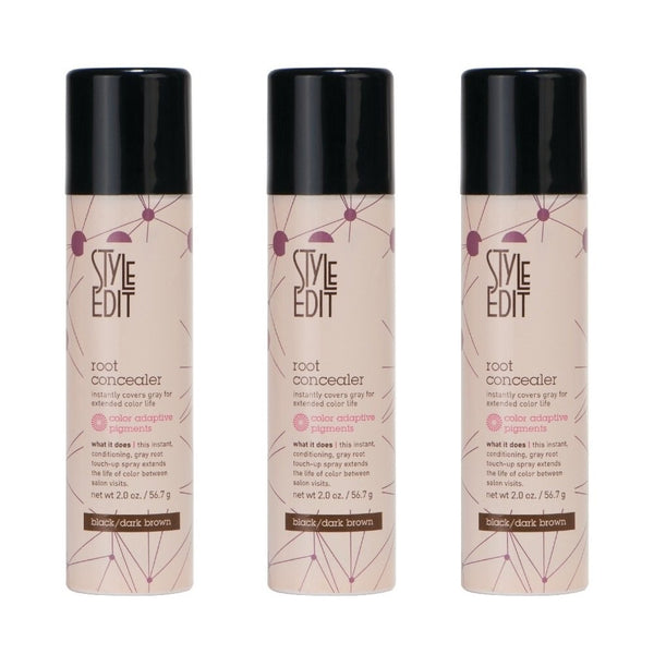 STYLE EDIT by CONCEAL YOUR GRAYS-BLACK/DARK BROWN 2 OZ ( Package Of 3 )