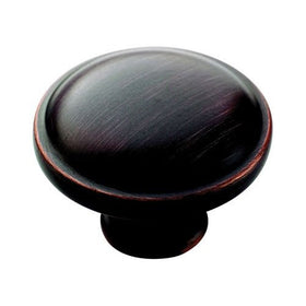 Amerock Cabinet Knob 1-1/4" H X 1-1/4"W Allison Oil Rubbed Bronze 1" Proj. Card 10