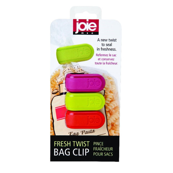 Joie 29933 Fresh Twist Bag Clips, Non Slip Grip, Set of 3, Assorted Colors