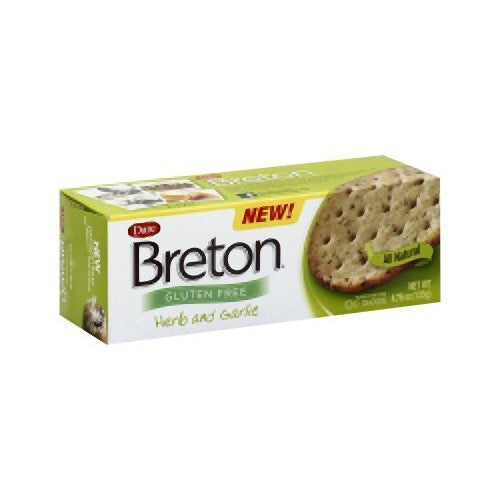 Breton Herb & Garlic Crackers, Gluten Free 4.76 Oz (Pack of 6)