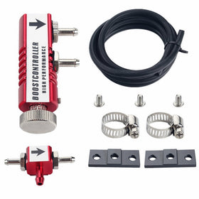 Dewhel New Adjustable 1-30 Manual Turbo Turbocharger Boost Controller Universal (Red)