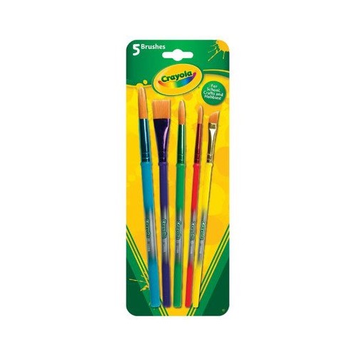 Crayola 05-3506 Assorted Colors Crayola Paint Brush Set 5 Count Pack of 2
