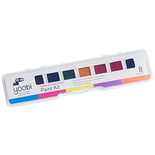 Yoobi Make An Impression Paint Kit, 8 Colors Plus Brush