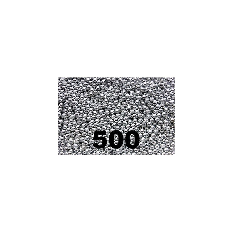 500 ct Silver Zinc Plated Metal BBs 4.5mm (.177 Cal)