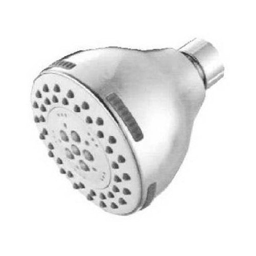 Baypointe 138318CA Adjustable, Fixed Plastic Shower Head with 3" Diameter, 18 gpm Maximum Flow, 5 Settings Ball Joint, Nickel