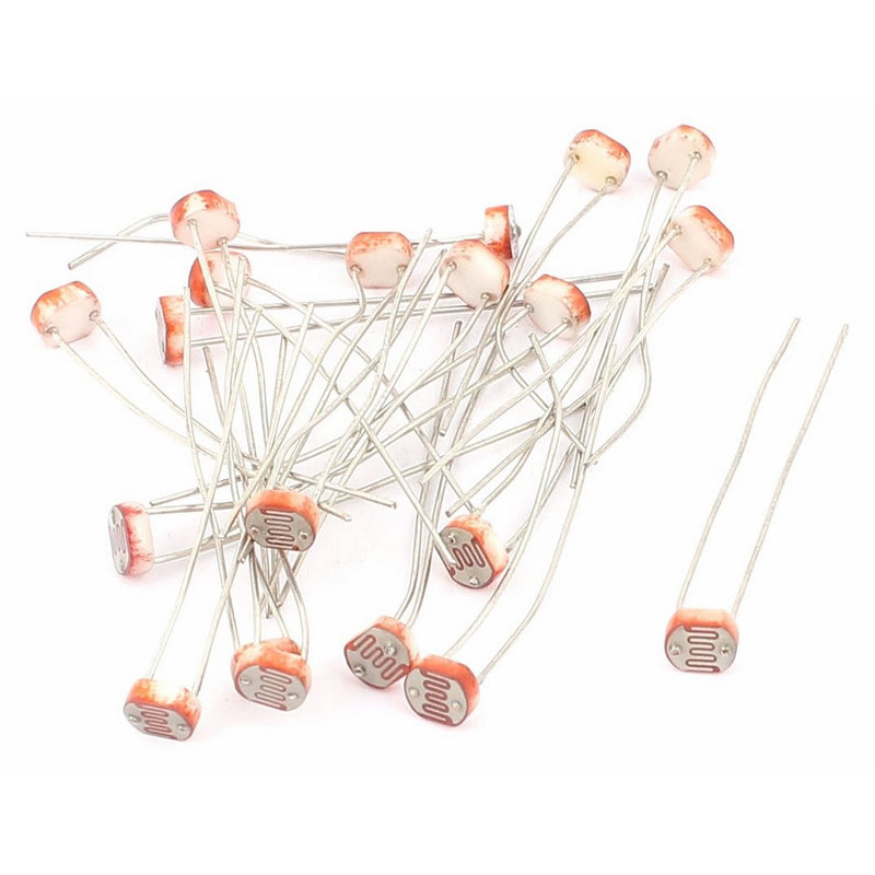 Uxcell a15082000ux0007 20 Piece 50-100K Ohm LDR Light-Dependent Light Sensitive Photoresistor, GL5539