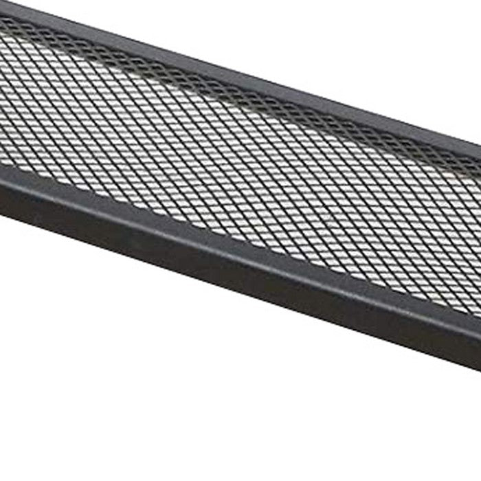 Wooden Floating Shelf with Metal Mesh Design, Set of 3,Brown and Black