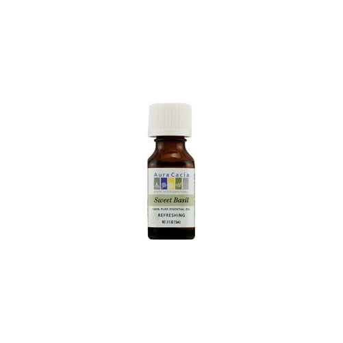 Aura Cacia Essential Oil, Basil, 0.5 oz