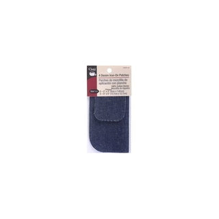 Dritz 55255-3D Denim Iron-On Patches, Dark Blue, 4-Pack