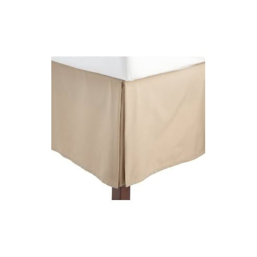 Sanders Collection Queen Solid Bed Skirt with 14-Inch Drop, Beige