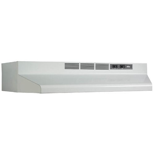 Broan F402401 Two-Speed Four-Way Convertible Range Hood, 24-Inch, White