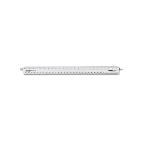 Chartpak 240 Adjustable Triangular Scale Aluminum Engineers Ruler, 12", Silver