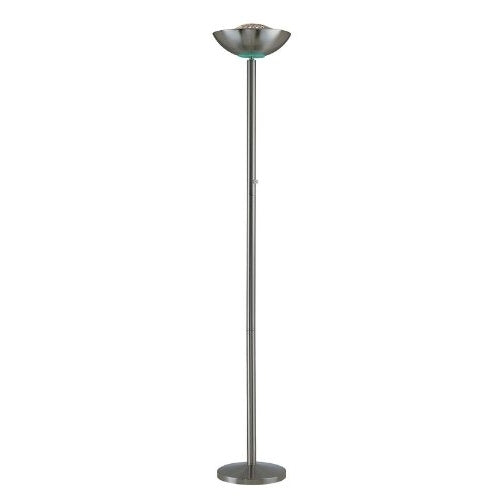 Lite Source LS-80910PS Floor Lamp with Polished Steel Metal Shades, 72" x 13" x 13", Steel Finish