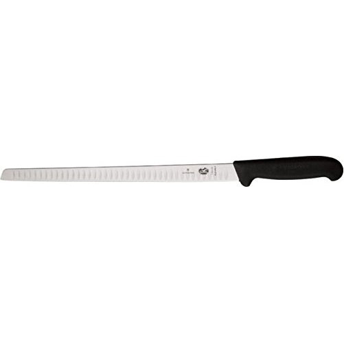 Victorinox Salmon Slicer, 12" Flexible, Granton, 1" At Black Fibrox Pro Handle