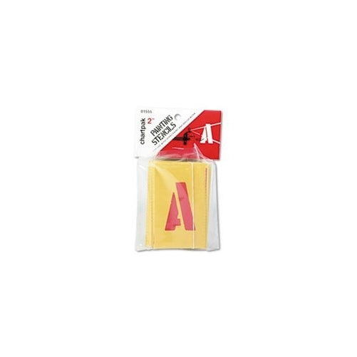Chartpak 01555 Painting Stencil Set, A-Z Set/0-9, Manila, 35/Set
