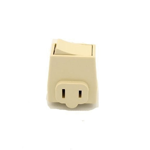 Leviton 1469-I 13 Amp, 125 Volt, Plug-In Switch Tap, Ivory