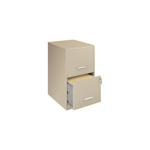 Lorell 14340 18 Deep 2-Drawer File Cabinet, Putty