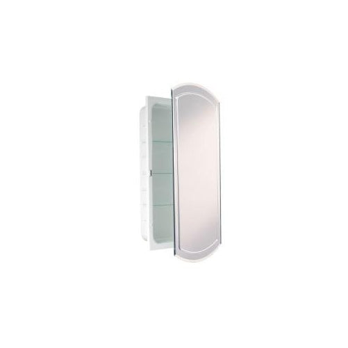 Headwest V-Groove Beveled Mirror Recessed Medicine Cabinet, 16-Inch by 30-Inch