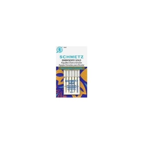 Schmetz Gold Titanium Embroidery Needles Size 90/14