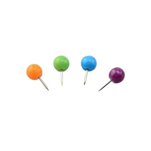 Globe Head Colored Push Pins 80 Count