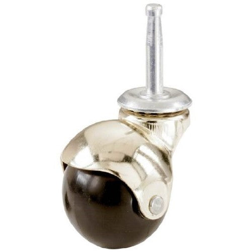 Shepherd Hardware 9516 2-Inch Hooded Ball Stem Caster, Bright Brass