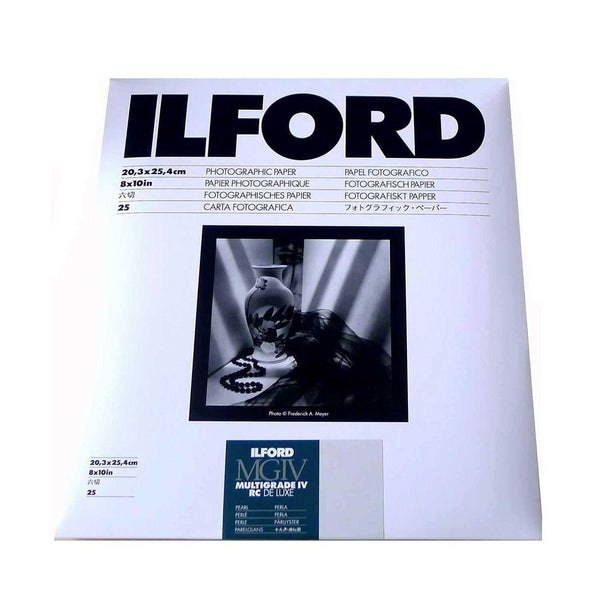 Ilford Multigrade IV RC Deluxe Resin Coated VC Variable Contrast Black & White Enlarging Paper - 8x10" - 25 Sheets - Pearl Surface