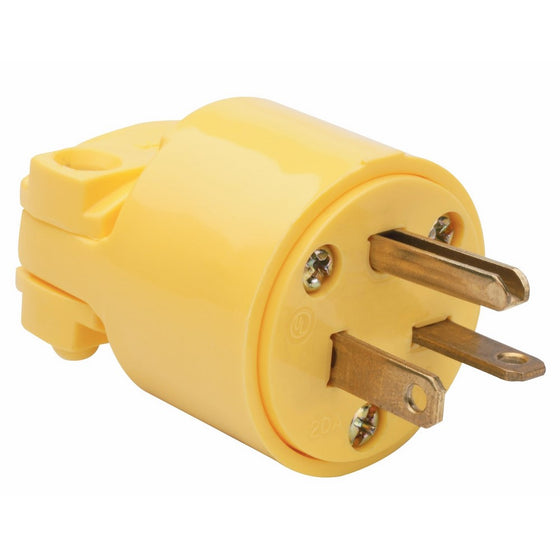 Legrand - Pass & Seymour 4509YCC10 20-Amp 250-volt Heavy Duty Plug Yellow, for Heavier Duty Applications