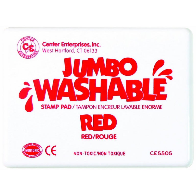 Center Enterprise CE5505 Jumbo Washable Stamp Pad, Red