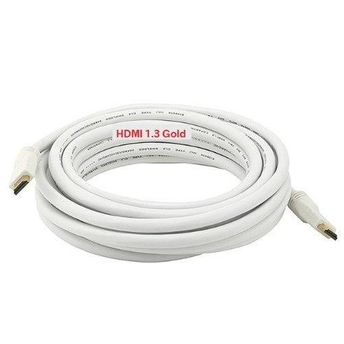 PTC 25ft PREMIUM GOLD Series WHITE HDMI 1.4 CERTIFIED 24AWG CL2 rated cable for Blu-Ray, Cable and satellite boxes, X-box, PS3, HD-DVR... - LIFETIME Warranty applies to purchases from TheSmartDigital only