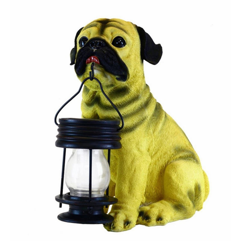 GSL SS-GSL-B5196 Energy Saving Pug Dog with Lantern Solar Light