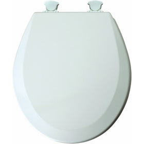 Mayfair 46EC 000 Molded Wood Toilet Seat with Lift-Off Hinges, Round, White