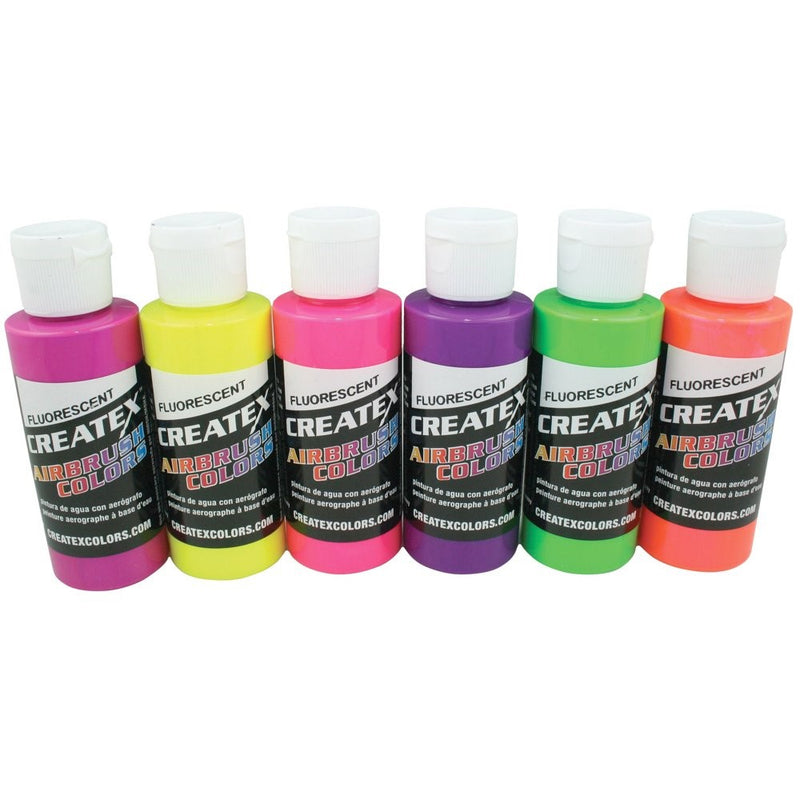 Createx Colors 5802-00 2-Ounce AB Airbrush Set, Fluorescent