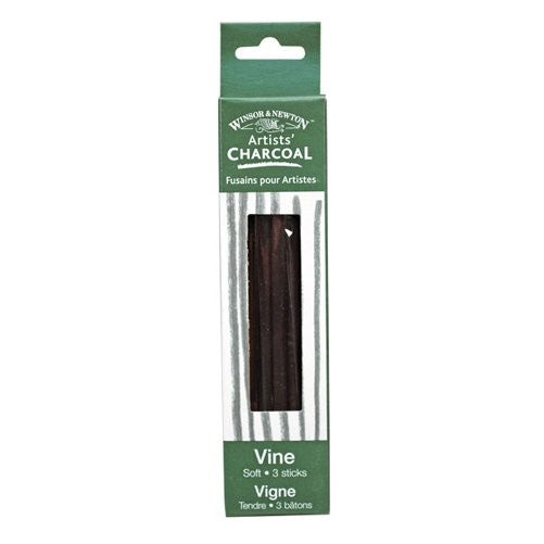 One Box of 3 Piece Winsor & Newton Artists' Charcoal Vine Soft