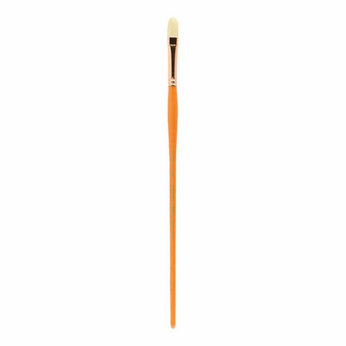 Princeton Refine Artist Brush, Brushes for Oil and Acrylic Paint, Series 5400 Natural Chunking Bristle, Filbert, Size 6