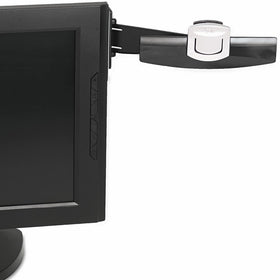 3M Monitor Mount Document Clip, Mounts Right or Left with Command Adhesive, Swings Forward and Back for Easy Viewing and Storage, 30 Sheet Capacity, Black (DH240MB)