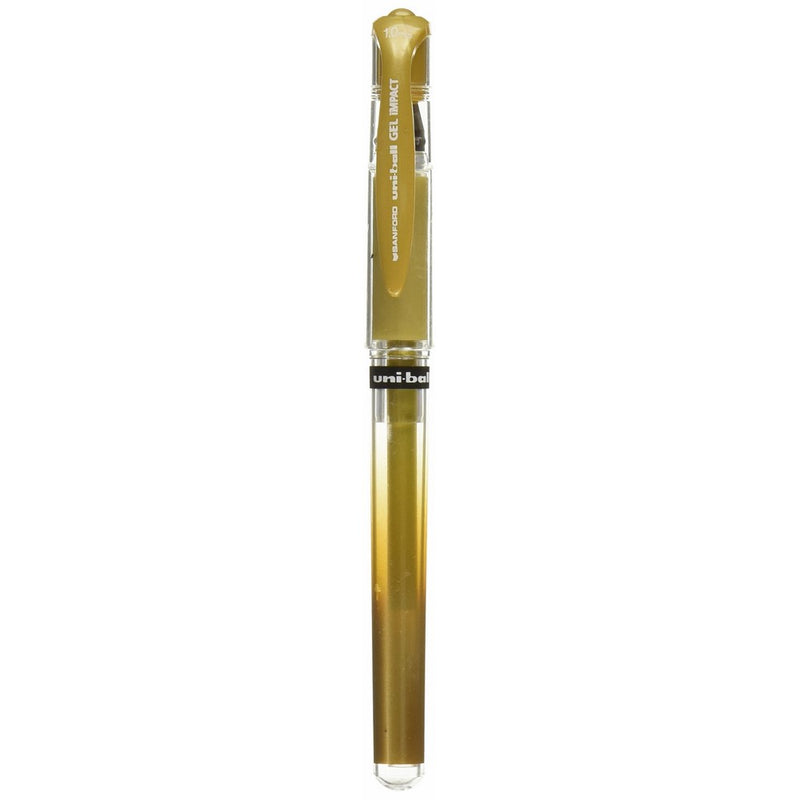 Uni-Ball SAN - Uniball Gel Impact Pen, 1.0 mm, Metallic Gold (60767)