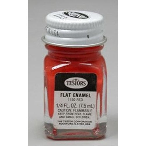 Testors Enamel 1/4oz Bottle Flat Red
