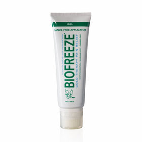 Biofreeze Pain Relief Gel for Arthritis, 4 oz. Tube with Hands-Free Applicator, Fast Acting Cooling Pain Reliever for Muscle, Joint, Back Pain, Topical Analgesic, Original Green Formula, 4% Menthol