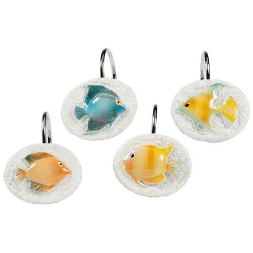 Creative Bath Products Rainbow Fish Shower Curtain Hooks