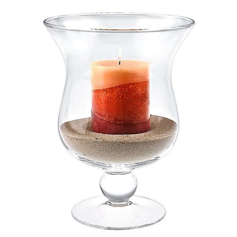 Badash SL631 Calisto European Lead Free Crystal Hurricane Vase, 10" x 7" x 7"