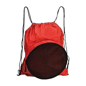 Travelwell Sport Ball Drawstring Backpack, Red