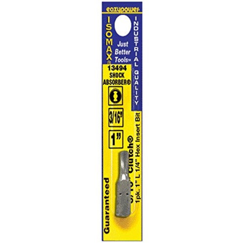 Eazypower 13494 Isomax Clutch Insert Bit, 3/16"