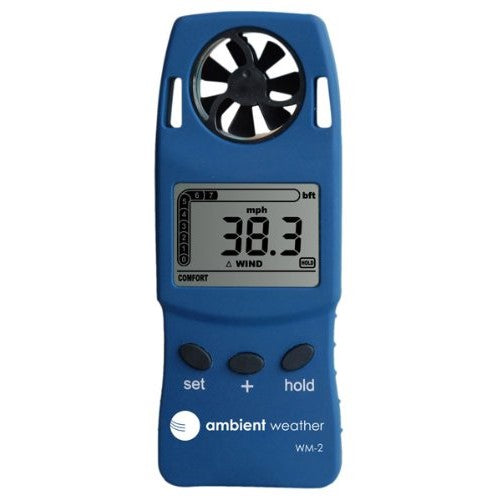 Ambient Weather WM-2 Handheld Weather Meter w/ Windspeed, Temperature, Wind Chill